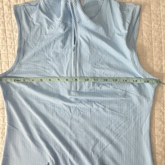 Ibkul Womens Sleeveless Dress S Blue Check UPF 50+ - Picture 9 of 11